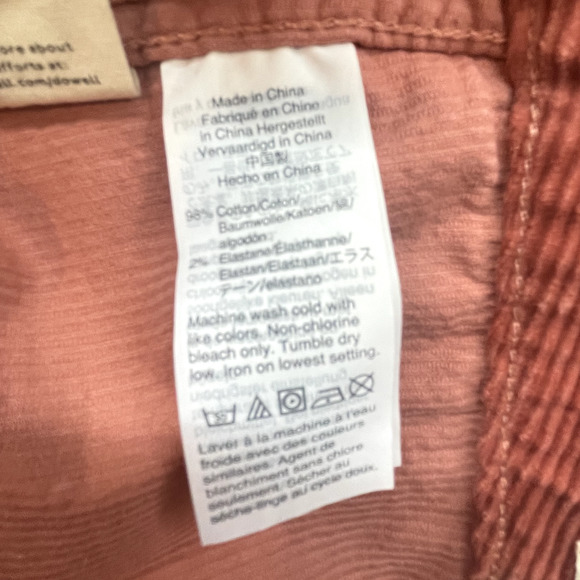 Madewell Pants Womens 32 Orange Corduroy Slim Emmett Wide Leg Crop High Rise - Picture 14 of 15